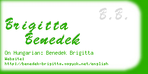brigitta benedek business card
